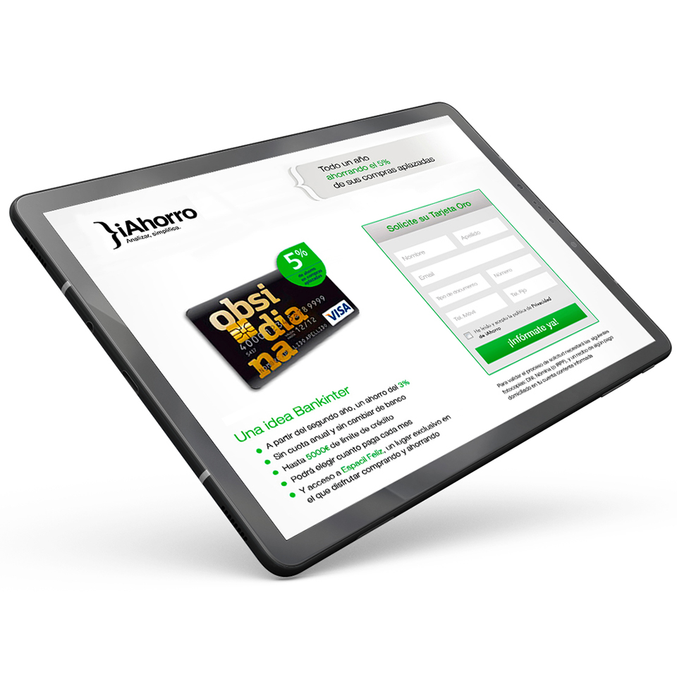 Landing Page iAhorro