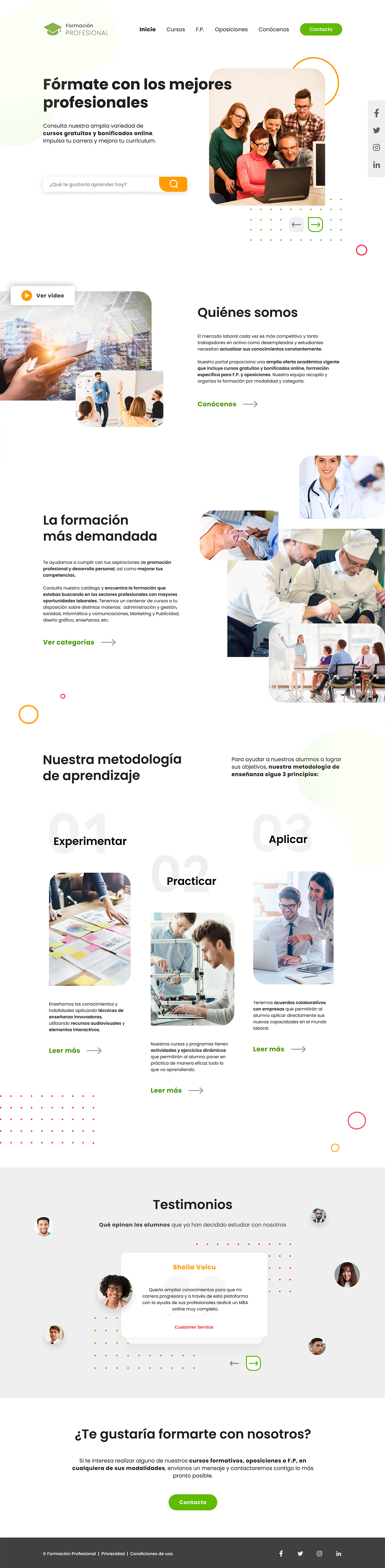 Página web formación - Web completa